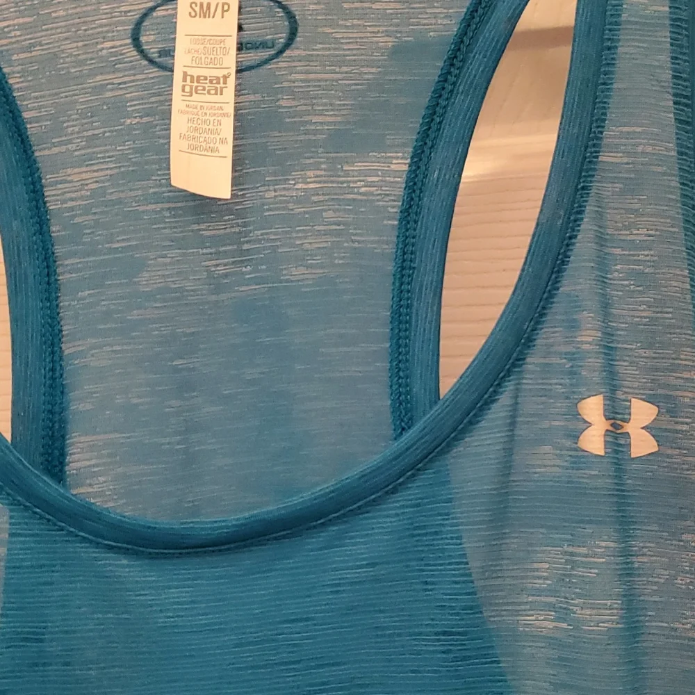 Under Armour Heat Gear Women's Small Teal Blue Tank Top - Picture 4 of 4